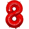 Foto de GLOBO NUMERO 8 ORO-PLATA -NEGRO -ROJO-FUCSIA-AZUL